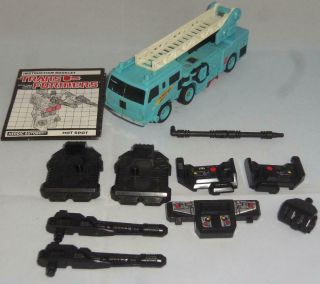 1986 Vintage Hasbro Transformers G1 Hot Spot Loose Figure W/ Some Parts