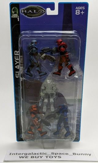Halo Mini Series 1 Slayer Battle Pack Five Action Figures 2003 By Joyride Bungie