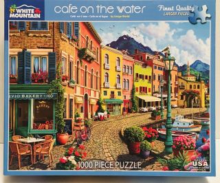 White Mountain Cafe On The Water 1000 Pc Puzzle 1522 - Colorful & Fun 24x30