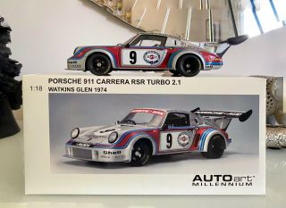 1/18 Autoart Millenium Porsche 911 Carrera Rsr Turbo Martini Racing Watkins Glen