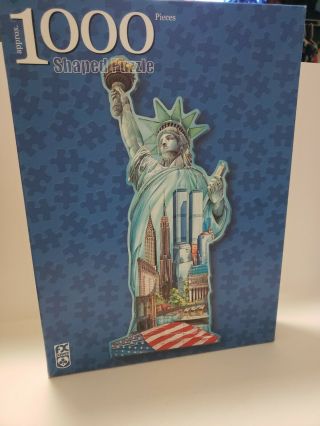 Statue Of Liberty Shaped Puzzle Fx Schmid 1000 Piece Twin Towers Empire Bldg Ny