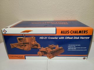 Allis - Chalmers Hd - 21 W/ Disk Harrow - Orange First Gear 1:25 Scale 40 - 0125