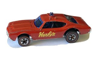 Redline Hot Wheels 1974 Olds 442 Red Herfy 