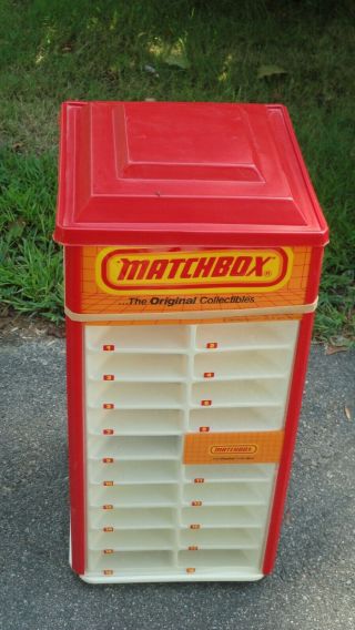 Vintage 1984 Matchbox Rotating Counter Display Case With Box Rare 3
