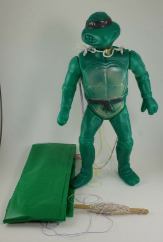 Vintage Bootleg Knockoff Tmnt Ninja Turtle Figure With Parachute 12 Inch 12 "