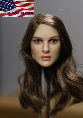1/6 Natalie Portman Head Sculpt Kimi Kt008 For Hot Toys Phicen Female Figure