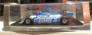 Spark 1/43 S1635 Ligier Js17 Matra Gitanes Jean - Pierre Jabouille Belgium Gp 81
