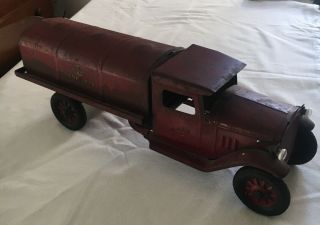 Vintage Red Buddy L Tank Line Truck Paint