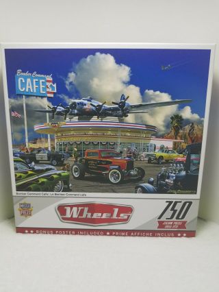 Masterpieces Wheels Bomber Command Cafe 750 Piece Jigsaw Puzzle 24 " X18 "