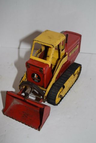 Rare Vintage Early 1950 ' s Nylint HOUGH Pessed Steel Payloader Bulldozer 2
