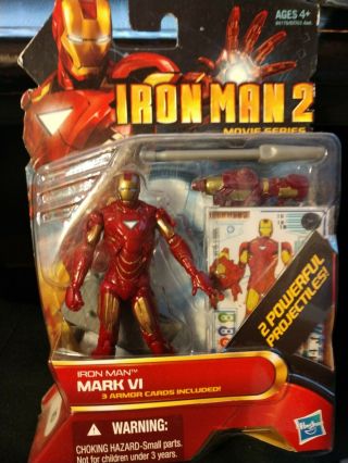 Marvel Iron Man 2 Movie Series.  Mini No.  10.  Iron Man Mark Vi.  On Card
