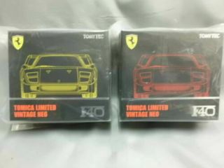 Tomica Limited Vintage Neo Ferrari F40 Yellow Takara Tomy Mall Red 1/64 Openbox