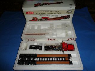 Twh Collectibles Peterbilt 379 Tractor With Rogers Lowboy Trailer.  1/50 Scale