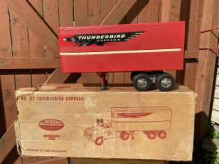 1959 Tonka Thunderbird Express Trailer And Box