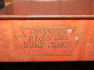 Keystone Packard Ride Em Dump Truck Pressed Steel Toy Sit N Ride Truck 1920s 3