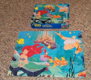 Vintage Golden 4079a Disney The Little Mermaid 100 Piece Puzzle