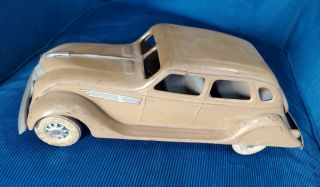 Kingsbury Toys Wind - Up 1930s Pontiac Sedan Car W/lights Pressed Steel.