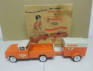 Nylint 1960s Ford Truck U - Haul Truck & Trailer All Paint And Box