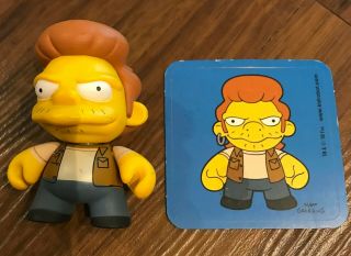 Kidrobot X Simpsons Series 1 Snake Rare With Sticker Card Limited Collectible