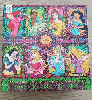 1000 Piece Puzzle Disney Princess Collage Stained Glass Princesses Poster