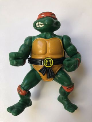Vintage Vtg 1988 Teenage Mutant Ninja Turtle Tmnt Michelangelo Action W/belt