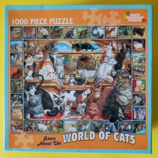 White Mountain Learn About The World Of Cats 1000 Piece Jigsaw Puzzle