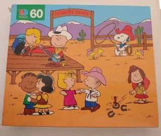 Vintage Milton Bradley Peanuts 60 Piece Puzzle Complete " Peanuts 