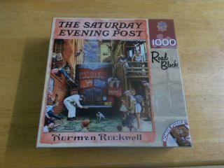 The Saturday Evening Post Norman Rockwell Road Block 1000 Piece Puzzle Complete