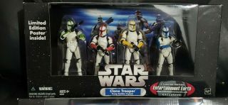 Star Wars Clone Trooper Troop Builder 4 - Pack Red Blue Green Entertainment Earth