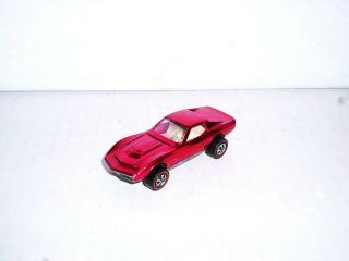 Redline Hot Wheels Bright Chrome - Rose Custom Corvette Nm,  No Toning White Int.