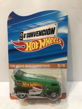 Hot Wheels Mexico Convention 2015 Vw Drag Bus Christmas 5 Of 5 Made Htf