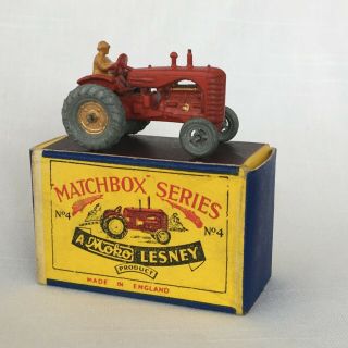 Moko.  1950s.  Matchbox.  Lesney.  4 A.  Massey Harris.  Tractor.  All