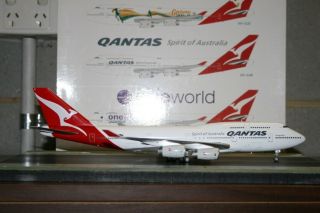 Jc Wings 1:200 Qantas Boeing 747 - 400 Vh - Ojm (xx2231) Die - Cast Model Plane