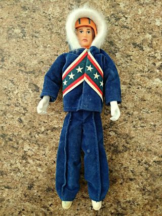 Vintage 1975 Ideal Toys Evel Knievel Arctic Explorer 7 " Action Figure Doll