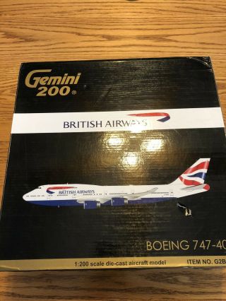 Gemini Jets 1:200 British Airways Boeing 747 - 400 G - Byge (g2baw634) Diecast Model