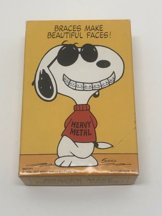 Springbok Vtg Mini 100 Puzzle Snoopy Braces Make Faces Hallmark Usa