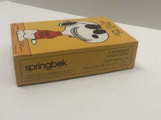 Springbok Vtg MINI 100 Puzzle SNOOPY BRACES make FACES Hallmark USA 3
