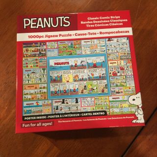 Jigsaw Puzzle Factory " Peanuts " Classic Comic Strips 1000 Piece Only Done Once