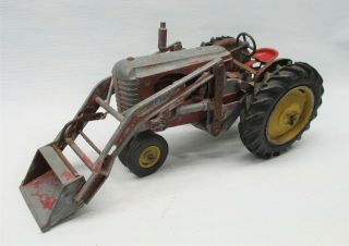 Reuhl Massey Harris 44 Tractor With Loader Vintage Farm Toy