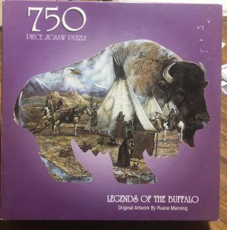 Legends Of The Buffalo 750 Piece Puzzle Indian Native American Ruane Manning