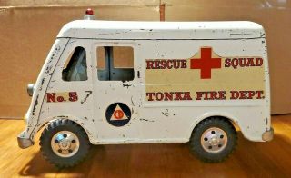 Vintage Tonka Fire Dept.  Rescue Squad No.  5 " Cd "