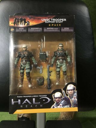 Mcfarlane Halo Reach Unsc Trooper Support Staff 2 - Pack