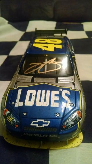 2007 Jimmie Johnson Gold Autographed 48 Richmond Win 1/24 & Signed VL Crew Hat 3