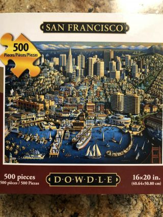 Dowdle 500 Piece San Francisco Puzzle - Made In Usa - Complete