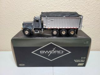 Peterbilt 357 East Dump Truck - Grey - Sword 1:50 Scale Model Sw2042 - A