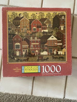 1000 Piece Jigsaw Puzzle Old England Charles Wysocki Exc Cond 100 Complete