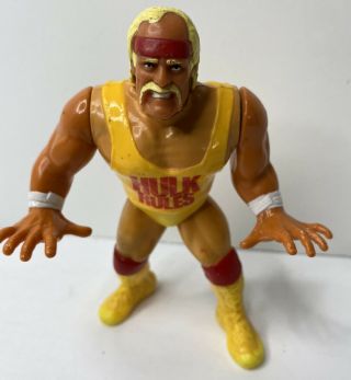 Vintage 1990 Wwf Titan Sports Hulk Hogan Hulk Rules Wrestler Action Figure Toy