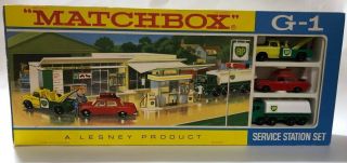 Lesney Matchbox G - 1 Service Station Set,  Includes 3 Vehicles W/original Box