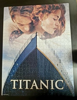 (pre - Owned) Blockbuster: " Titanic " 500 Piece Puzzle In Vhs Case.  By Cardinal.