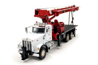 National Crane 1300h Peterbilt Truck Crane - " White - Red " - 1/50 - Twh 048 - 01012
